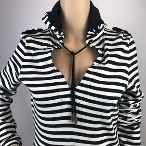 TORY BURCH | Striped Hoodie | Sweatshirt